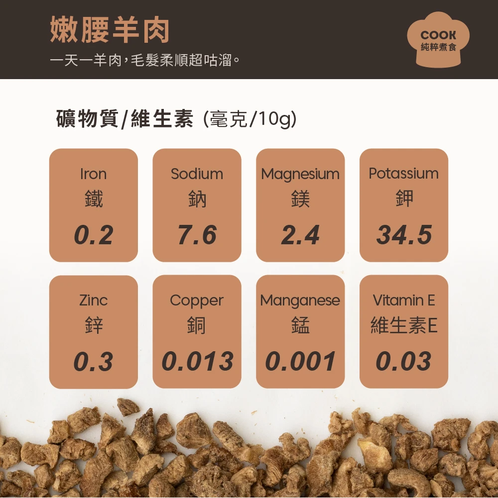 冻干纯粹煮食_嫩腰羊肉（猫犬均适用）|Simple Food Series 商品