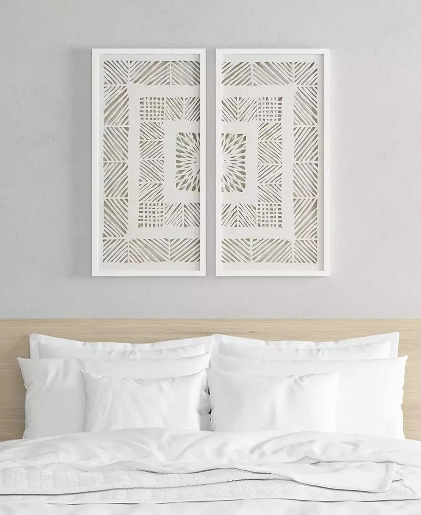 Tala Framed Geometric Rice Paper Panel 2-Pc. Shadowbox Wall Decor Set 商品