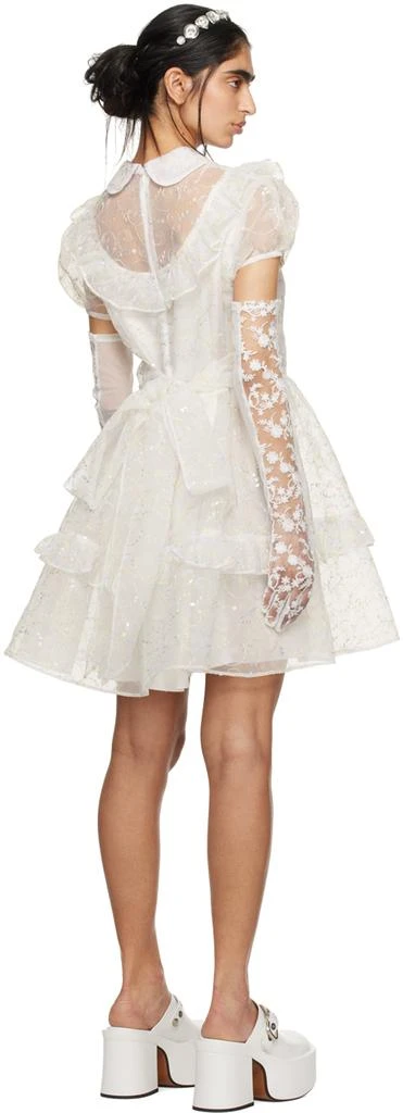 商品Anna Sui|SSENSE Exclusive White Ruffled Minidress,价格¥5141,第3张图片详细描述