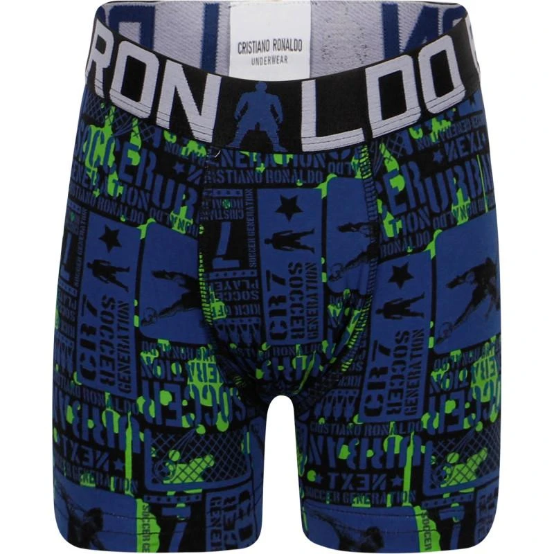 商品CR7 Cristiano Ronaldo|Logo set of boxers in black and blue,价格¥259,第2张图片详细描述