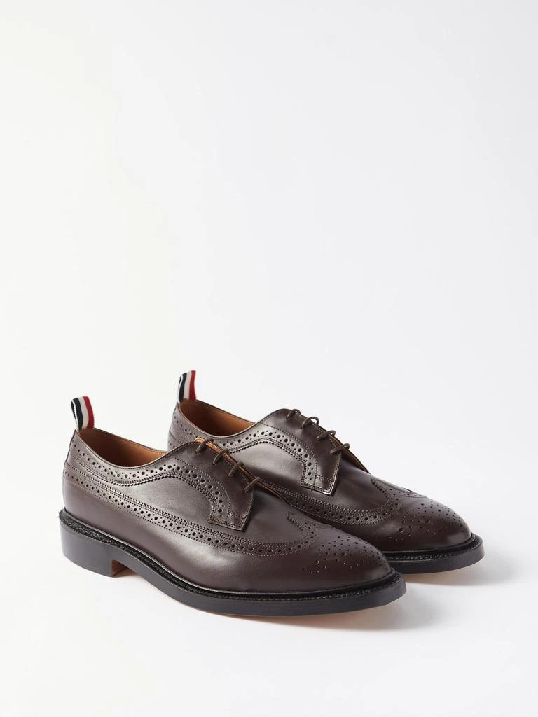 商品Thom Browne|Tricolour-trim leather longwing brogues,价格¥5198,第5张图片详细描述