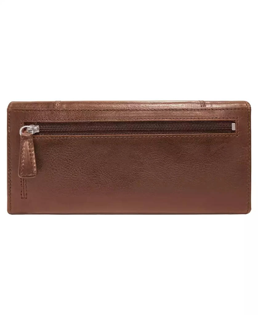 商品Mancini Leather Goods|Casablanca Collection RFID Secure Ladies Trifold Wallet,价格¥743,第5张图片详细描述
