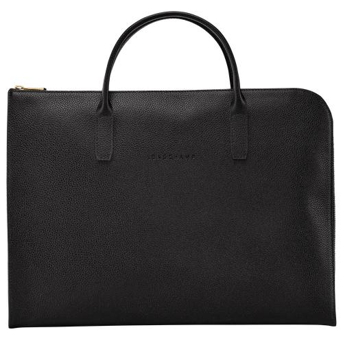 商品[国内直发] Longchamp|LONGCHAMP 男士黑色牛皮手提电脑包公文包 2115021001,价格¥2552,第1张图片