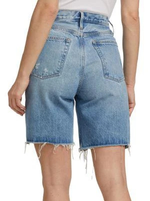 商品FRAME|High Rise Denim Bermuda Shorts,价格¥315,第2张图片详细描述