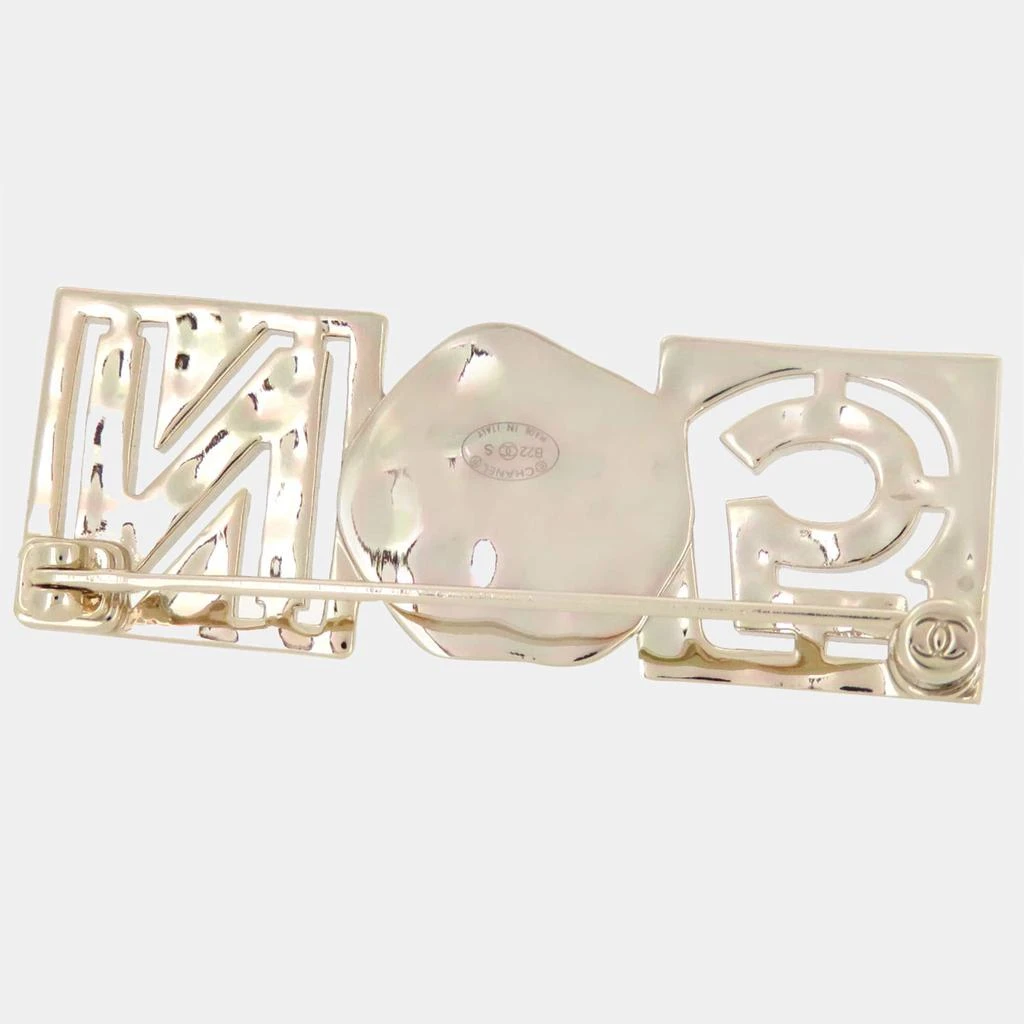商品[二手商品] Chanel|Chanel Gold Metal CC No. 5 Brooch,价格¥9746,第2张图片详细描述