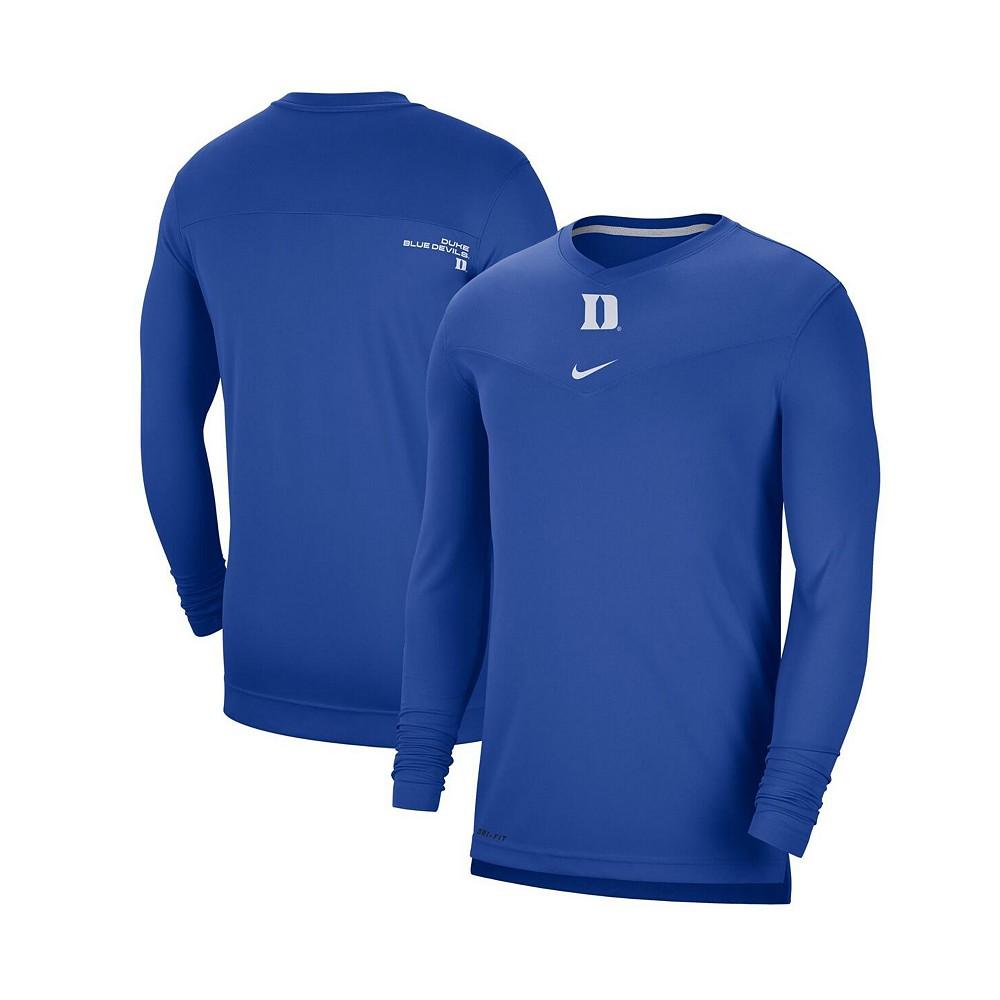 男式 耐克 杜克大学蓝魔队 2021橄榄球队 长袖V领T恤 UV教练纪念款商品第2张图片规格展示