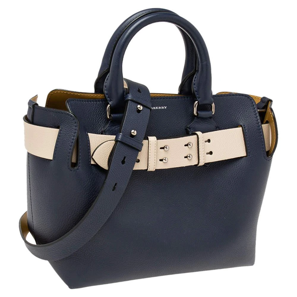 商品[二手商品] Burberry|Burberry Navy Blue Leather Small Belt Tote,价格¥5021,第3张图片详细描述