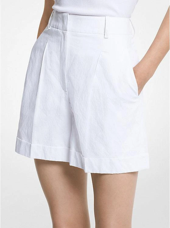 商品Michael Kors|Crushed Cotton Pleated Shorts,价格¥1780,第1张图片