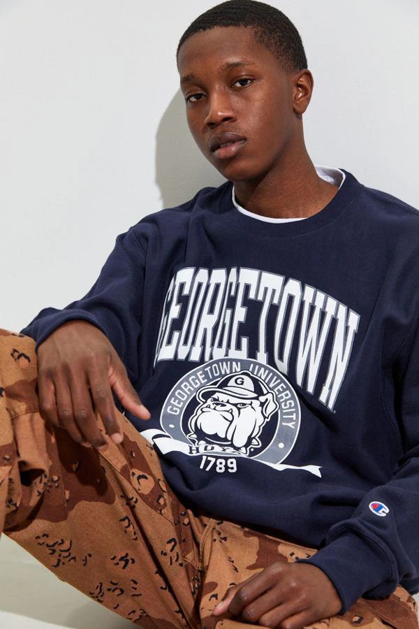 商品CHAMPION|Champion Georgetown University Reverse Weave Crew Neck Sweatshirt,价格¥522,第4张图片详细描述