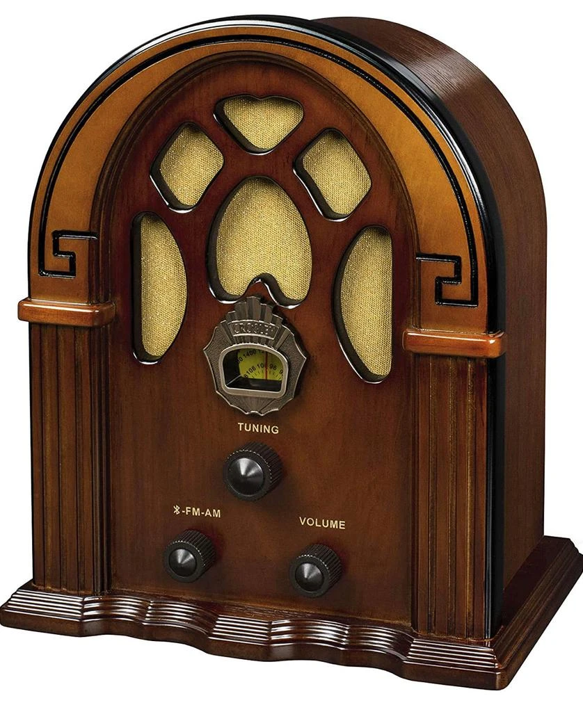 商品Crosley|Companion Retro Am/fm Tabletop Radio With Bluetooth Receiver,价格¥891,第3张图片详细描述