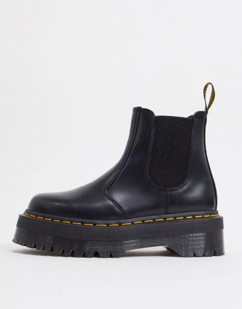 商品Dr. Martens|Dr Martens 2976 flatform chelsea boots in black,价格¥1732,第2张图片详细描述