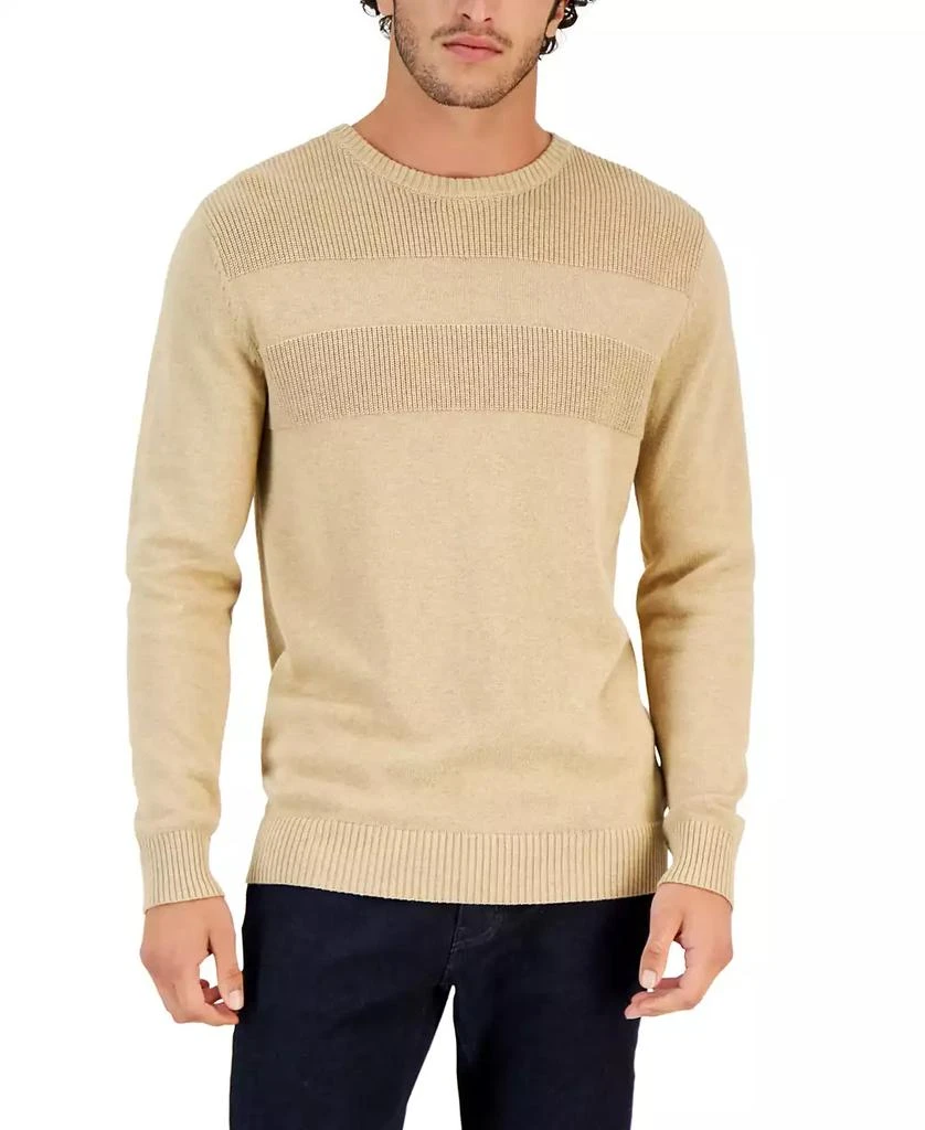 商品Club Room|Men's Textured Cotton Sweater, Created for Macy's,价格¥95,第1张图片