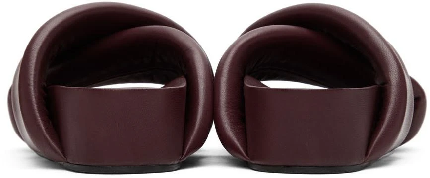 商品Jil Sander|Burgundy Oversize Wrapped Slides,价格¥1940,第2张图片详细描述