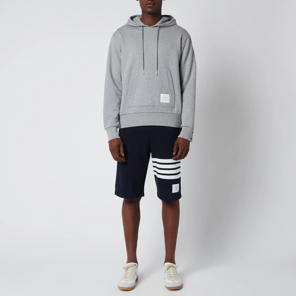 商品Thom Browne|Thom Browne Men's Tricolour Stripe Classic Loopback Hoodie - Grey,价格¥4579,第3张图片详细描述