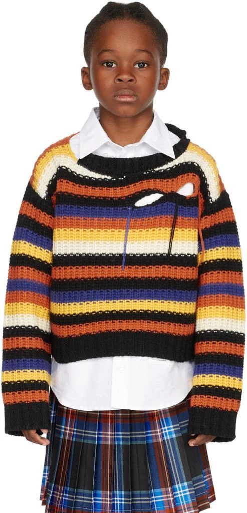 商品Charles Jeffrey Loverboy|SSENSE Exclusive Kids Multicolor Slash Stripe Sweater,价格¥977,第2张图片详细描述