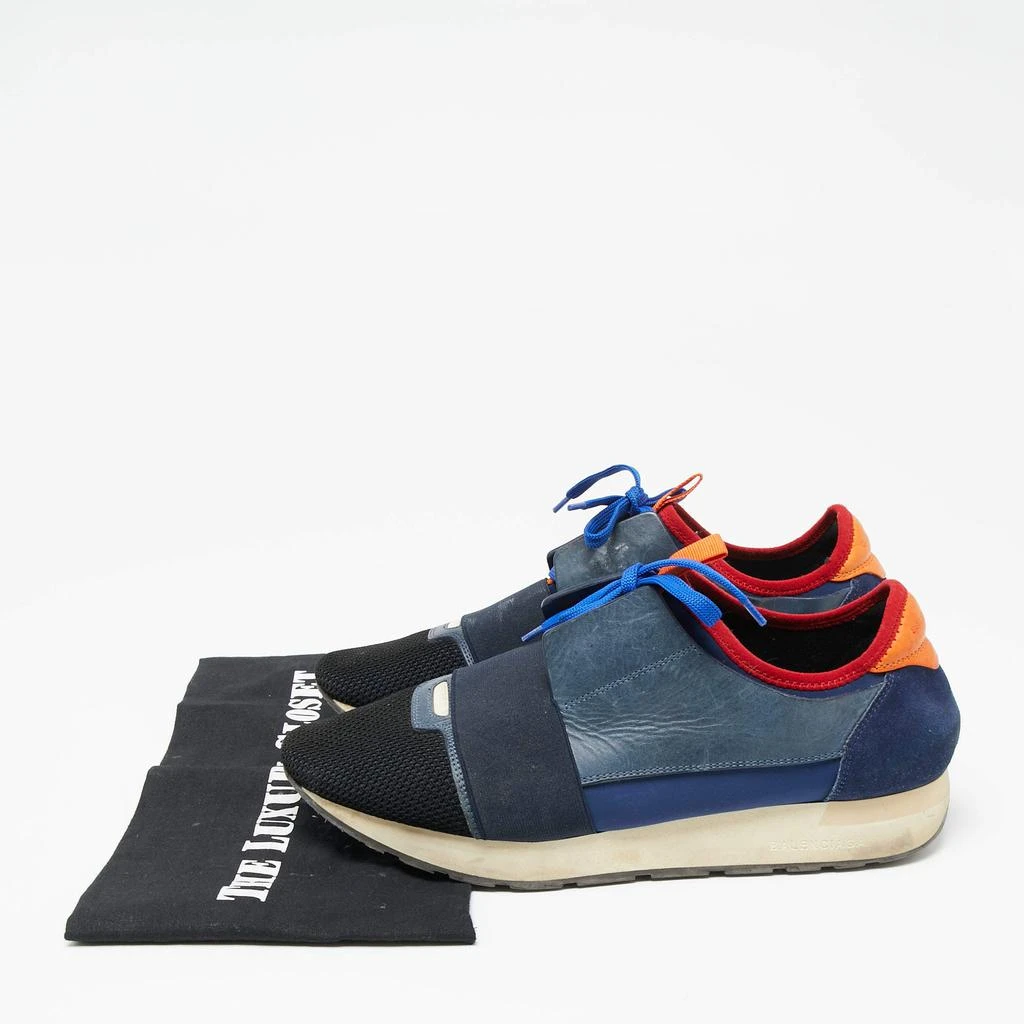 Balenciaga Multicolor Knit Fabric And Leather Race Runner Low Top Sneakers Size 42 商品