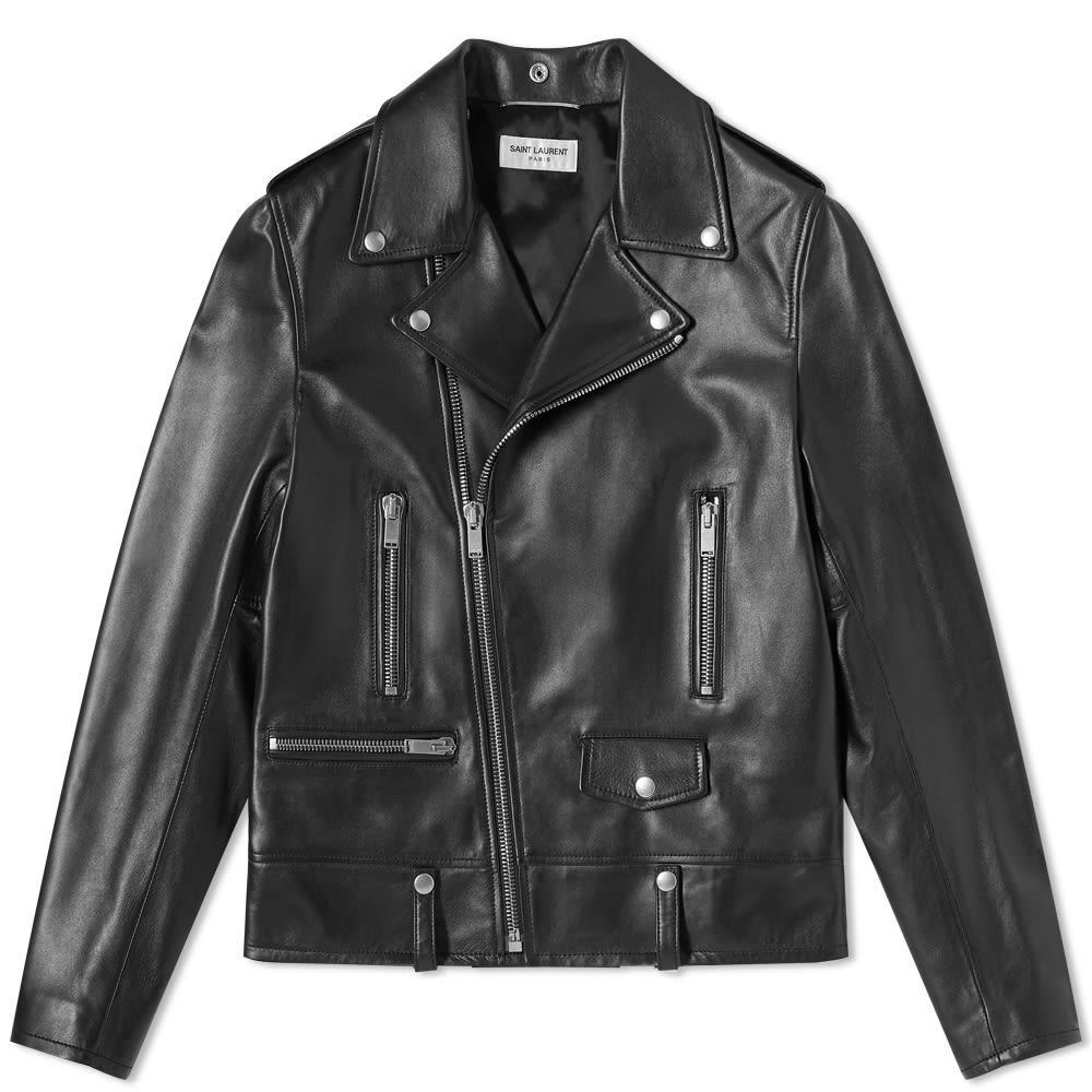 商品Yves Saint Laurent|Saint Laurent Classic Motorcycle Leather Jacket,价格¥32330,第1张图片