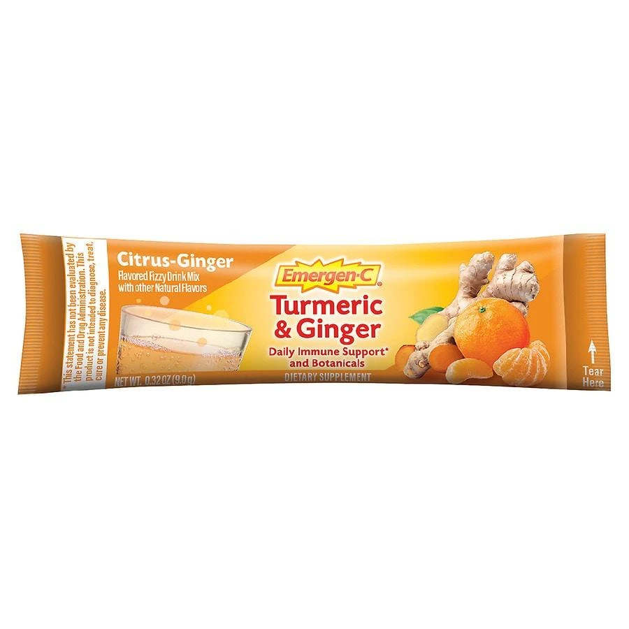 商品Emergen-C|Citrus-Ginger Fizzy Drink Mix, Immune Support Turmeric, Ginger,价格¥144,第3张图片详细描述