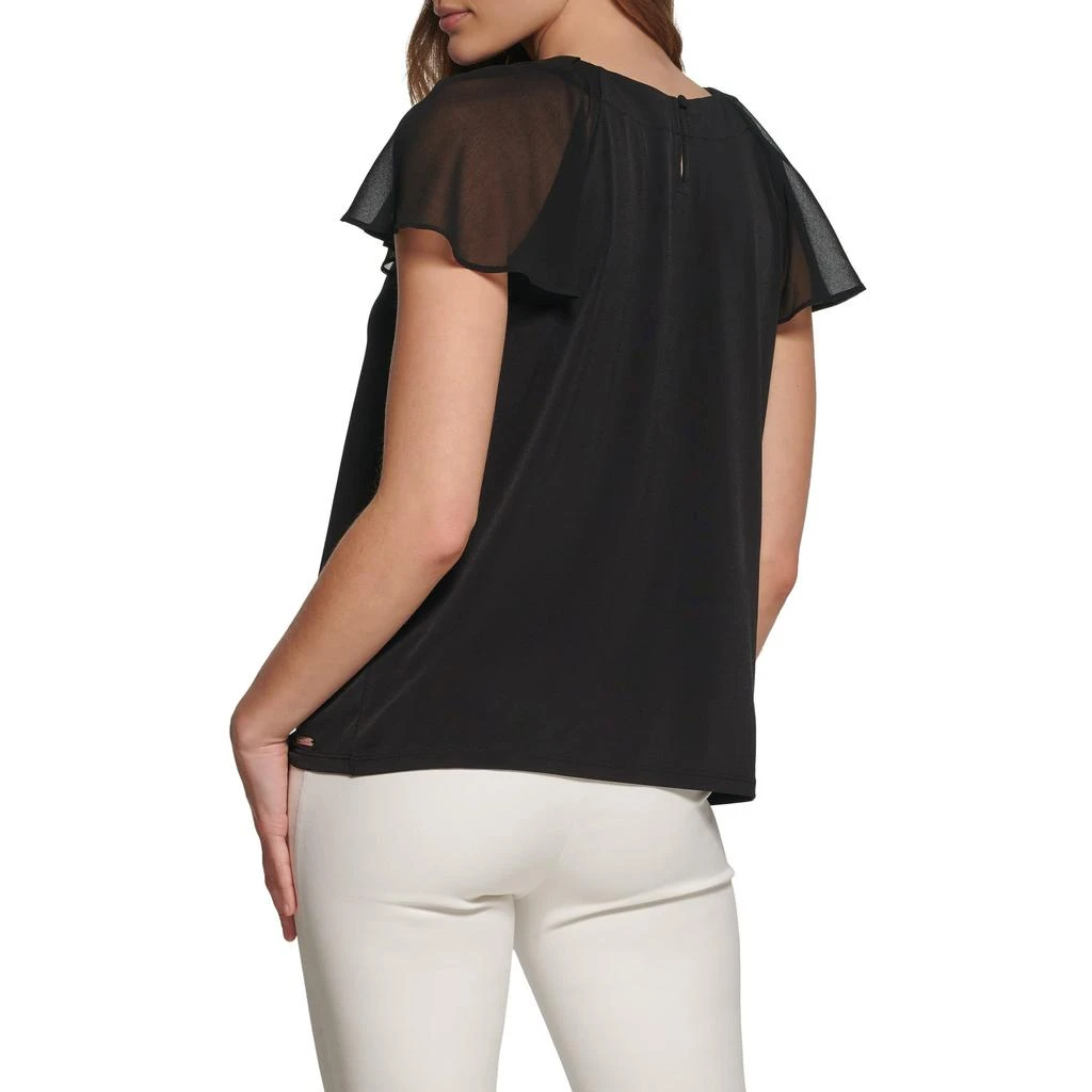 商品Calvin Klein|Chiffon Sleeve w/ Sheering,价格¥135,第2张图片详细描述