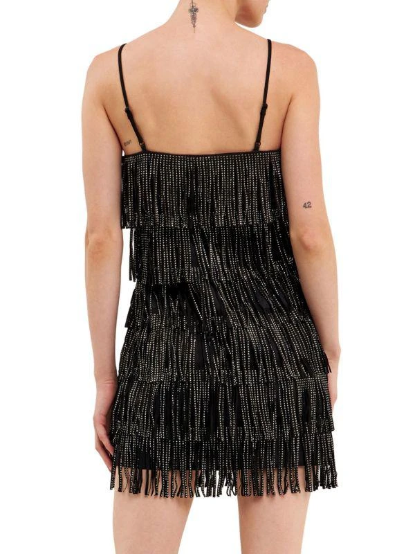 商品Endless Rose|Embellished Suede Fringe Mini Dress,价格¥300,第2张图片详细描述