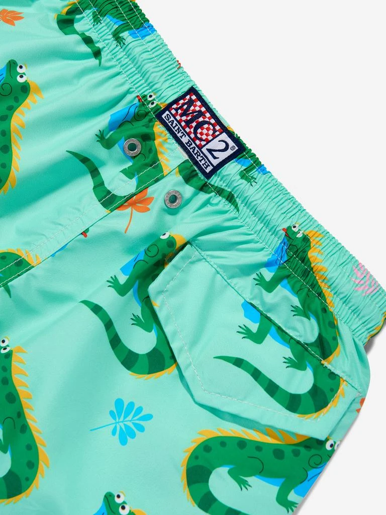 商品Mc2 Saint Barth|Boys Funny Iguana Swim Shorts in Green,价格¥372,第4张图片详细描述