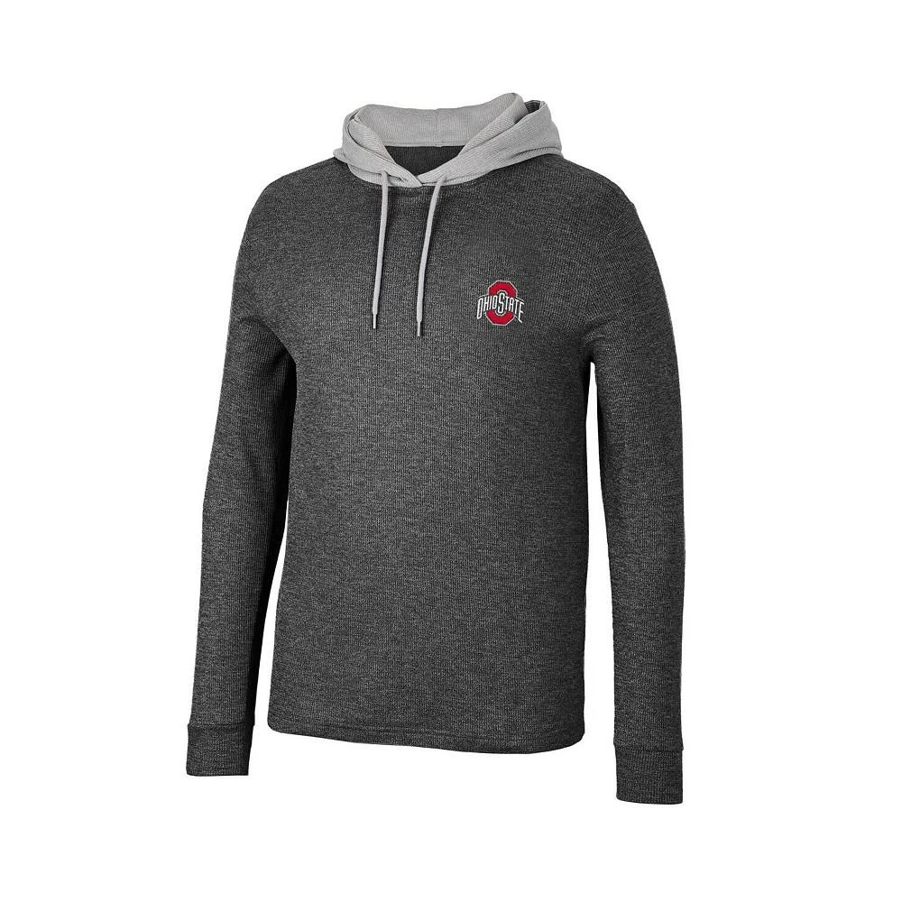 商品Colosseum|Men's Black Ohio State Buckeyes Ballot Waffle-Knit Thermal Long Sleeve Hoodie T-shirt,价格¥451,第3张图片详细描述