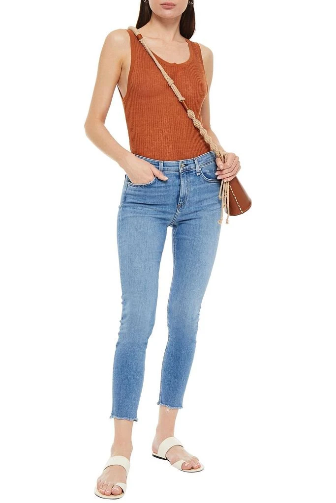 商品Rag & Bone|Cropped distressed mid-rise skinny jeans,价格¥503,第2张图片详细描述