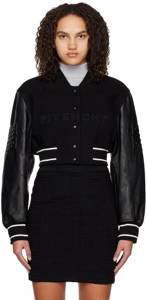 商品Givenchy|黑色 4G Varsity 棒球夹克,价格¥25229,第1张图片
