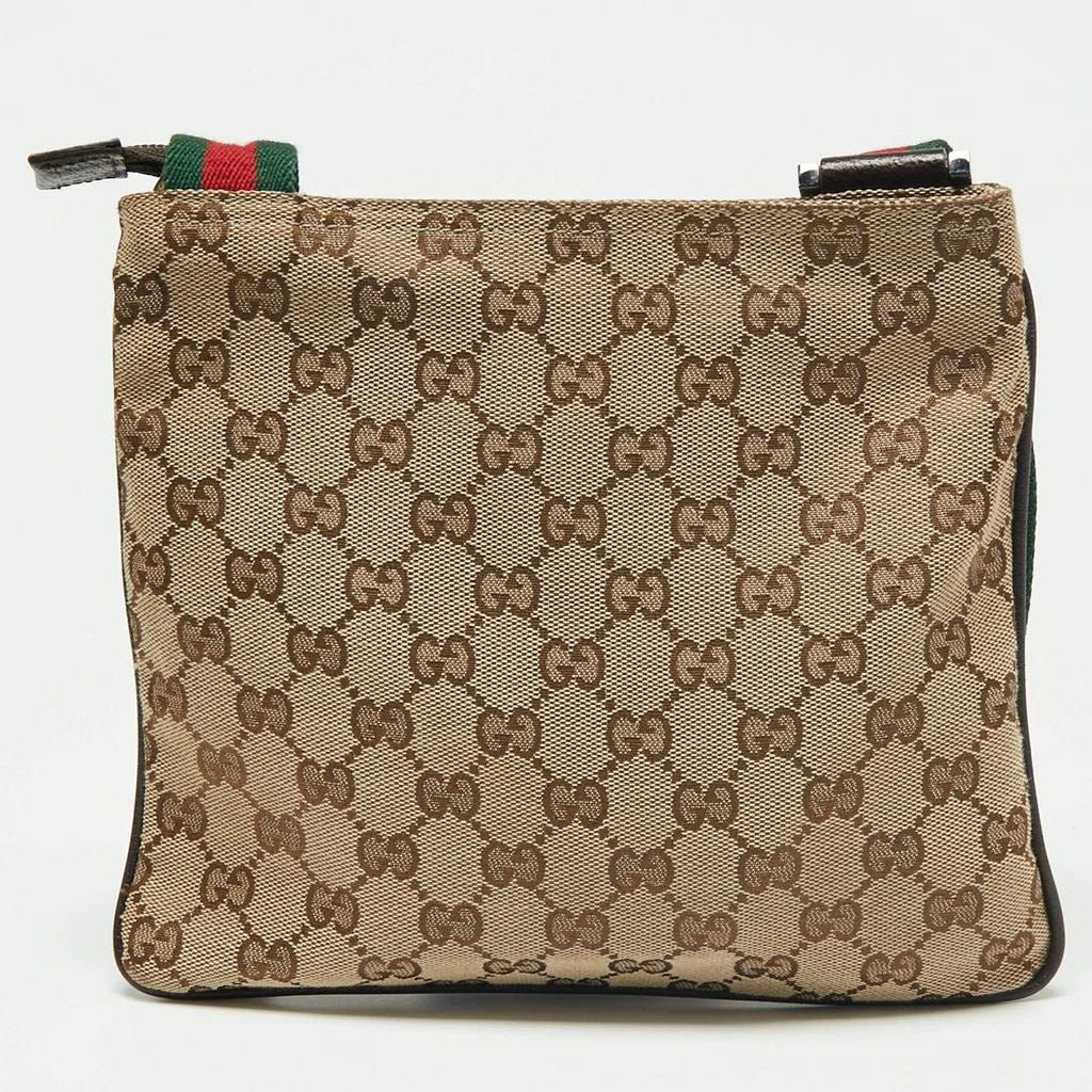 商品[二手商品] Gucci|Gucci Beige GG Canvas And Leather Web Messenger Bag,价格¥4828,第4张图片详细描述