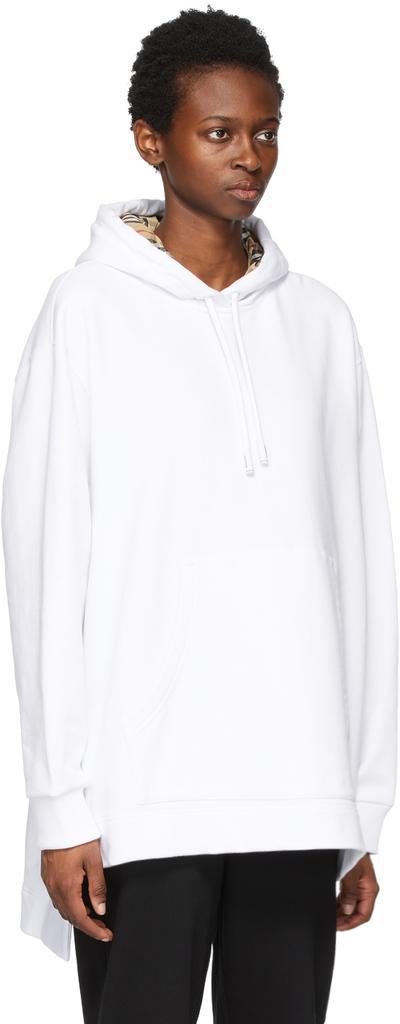 商品Burberry|White Oversized Aurore Hoodie,价格¥8870,第4张图片详细描述