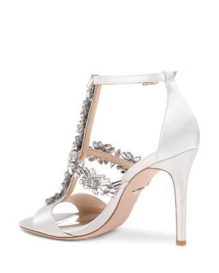 商品Badgley Mischka|Women's Munroe Embellished Satin High-Heel Sandals,价格¥953,第4张图片详细描述