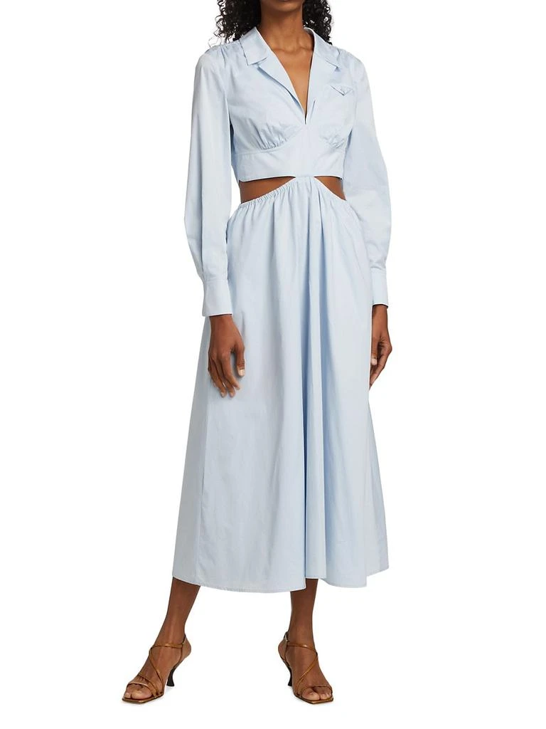 商品Self Portrait|Poplin Cut-Out Midi-Dress,价格¥1864,第2张图片详细描述