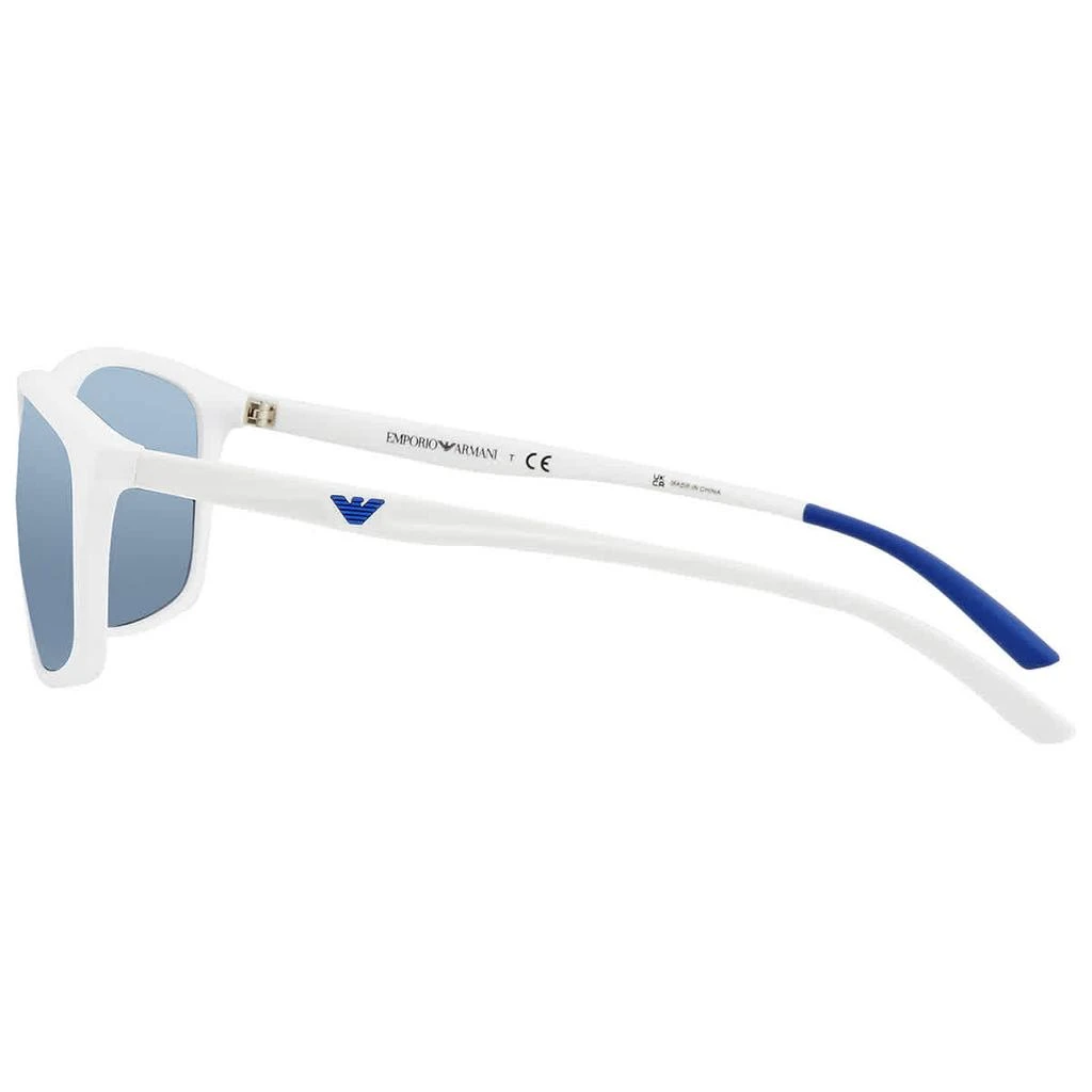 商品Emporio Armani|Blue Mirrored Blue Rectangular Men's Sunglasses EA4179 534455 59,价格¥600,第3张图片详细描述
