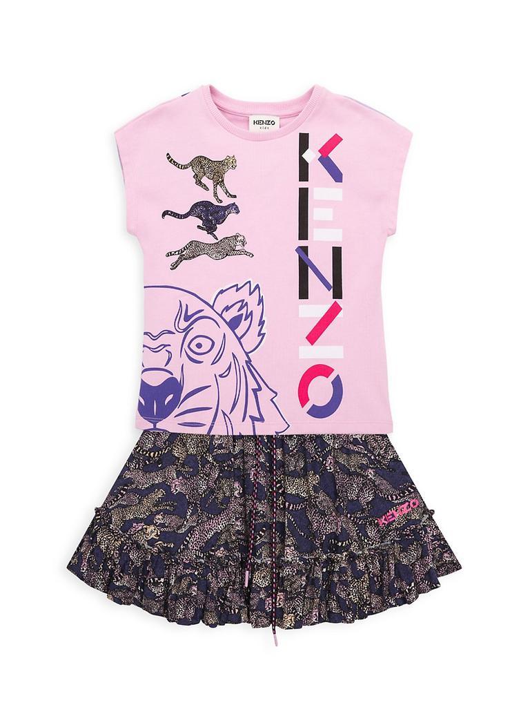 商品Kenzo|Little Girl's & Girl's Cheetah Mini Skirt,价格¥514,第4张图片详细描述