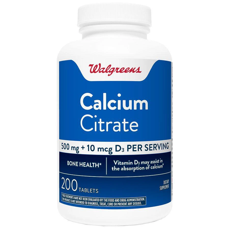 商品Walgreens|Calcium Citrate + Vitamin D3,价格¥97,第1张图片