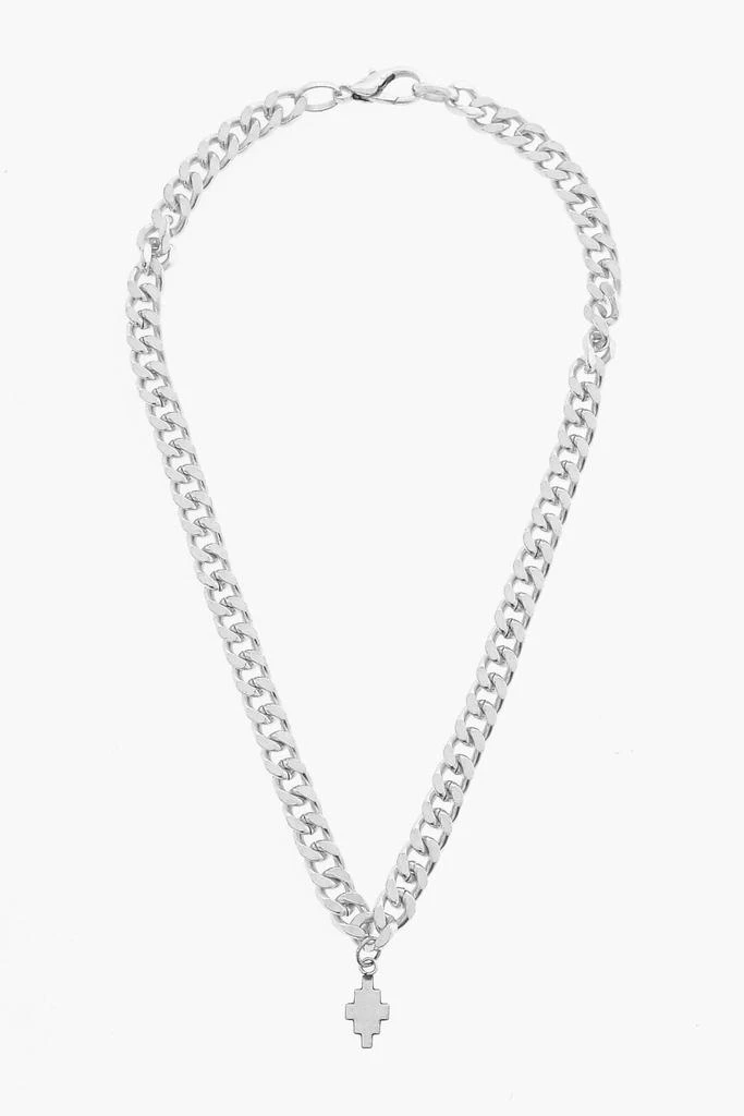 商品Marcelo Burlon|Silver-Tone Effect Chain Necklace With Pendant,价格¥996,第1张图片