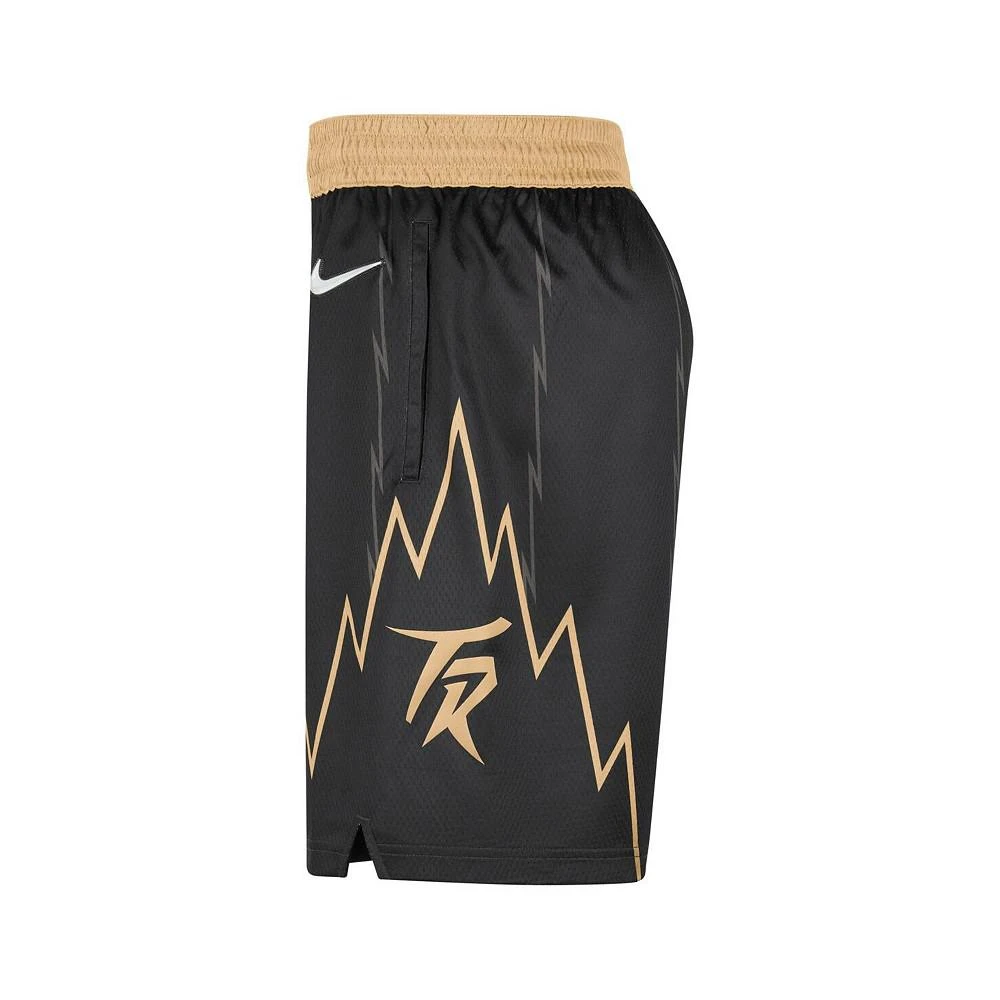 商品NIKE|Men's Black and Gold Toronto Raptors 2021/22 City Edition Swingman Shorts,价格¥556,第4张图片详细描述