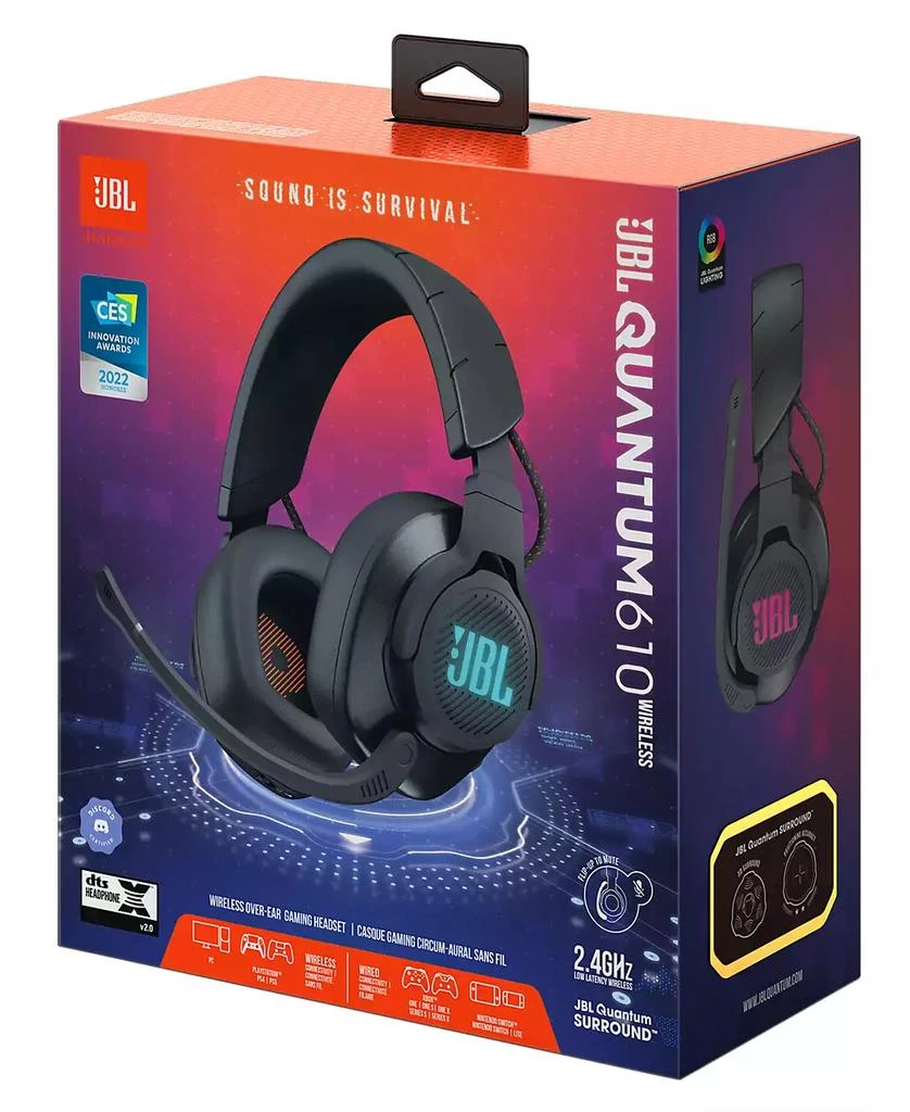 商品JBL|Quantum 610 Wireless Bluetooth Over Ear Gaming Headset,价格¥524,第2张图片详细描述