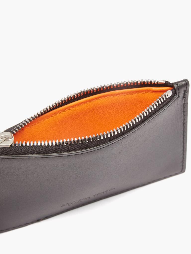 Bi-colour zipped Intrecciato-leather cardholder商品第4张图片规格展示