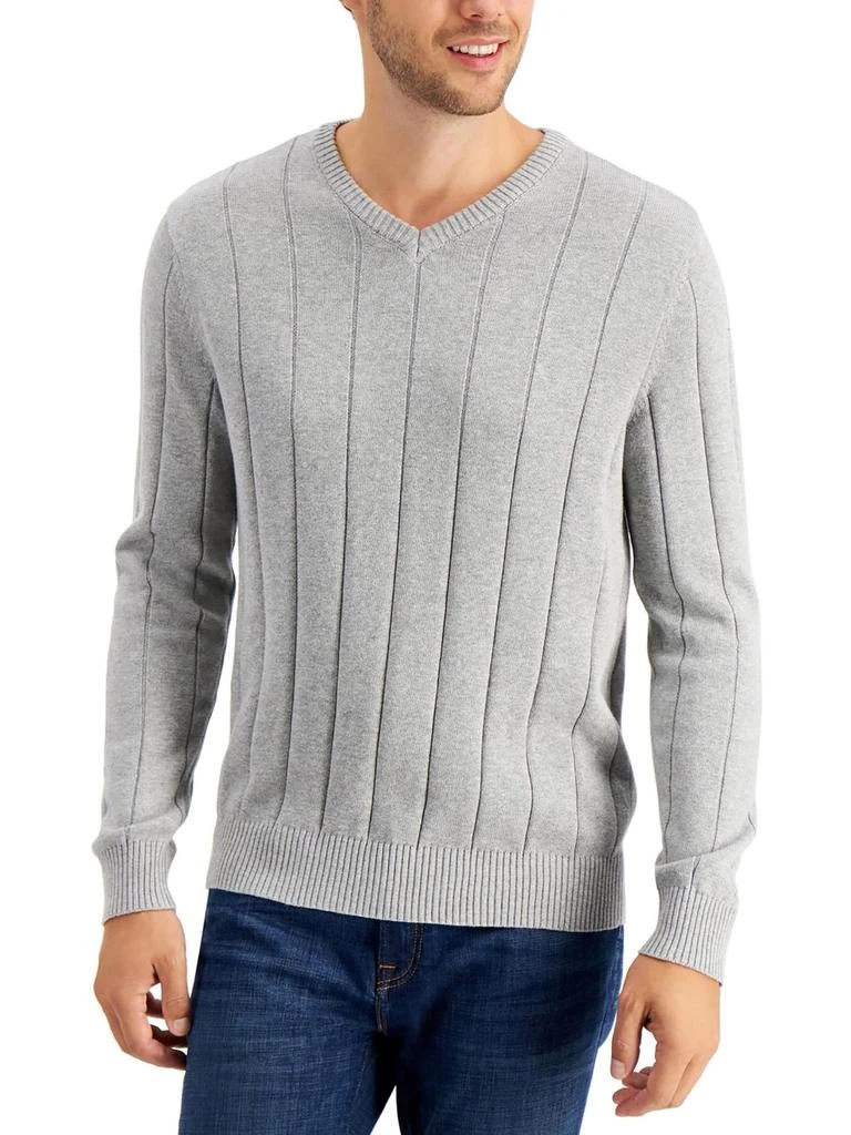 商品Club Room|Mens V Neck Ribbed Trim Pullover Sweater,价格¥200,第1张图片