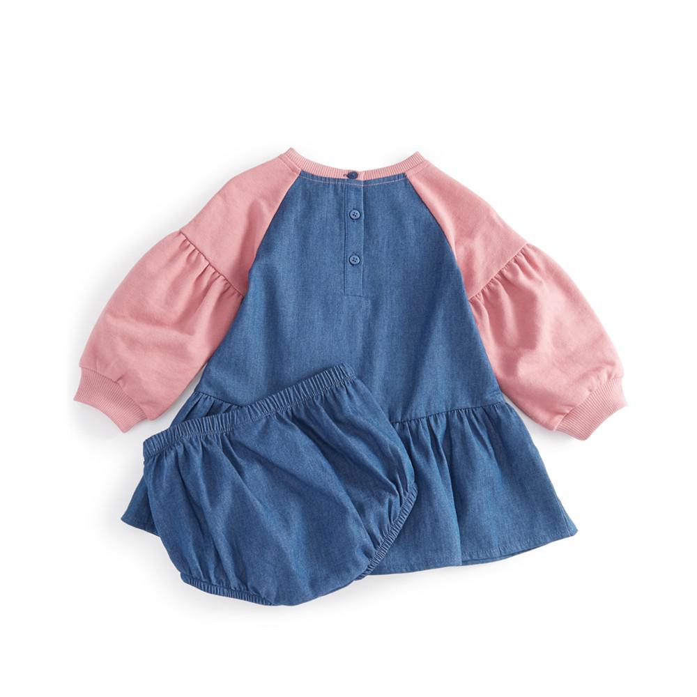 Baby Girls 2-Pc. Denim Bloomers & Dress Set, Created for Macy's商品第2张图片规格展示