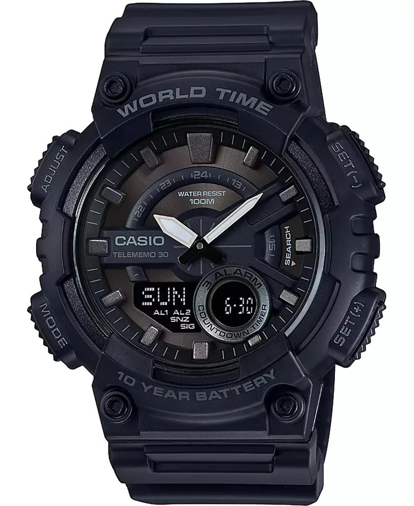 商品Casio|Casio Standard系列小黑武士, 50mm, 十年动力 AEQ-110W-1B,价格¥209,第1张图片