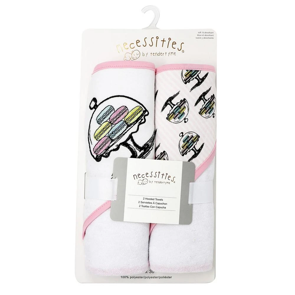 商品Tendertyme|Baby Girls Hooded Towel Set, Pack of 2,价格¥172,第1张图片