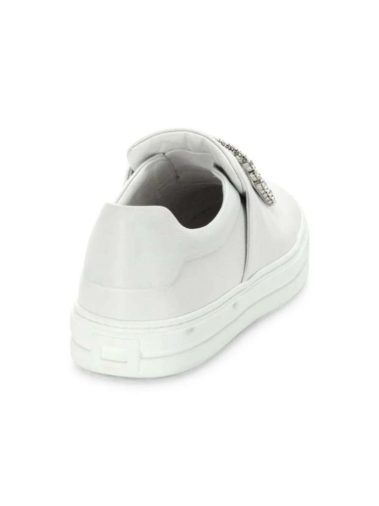 商品Roger Vivier|Viv Crystal-Buckle Leather Sneakers,价格¥9949,第3张图片详细描述