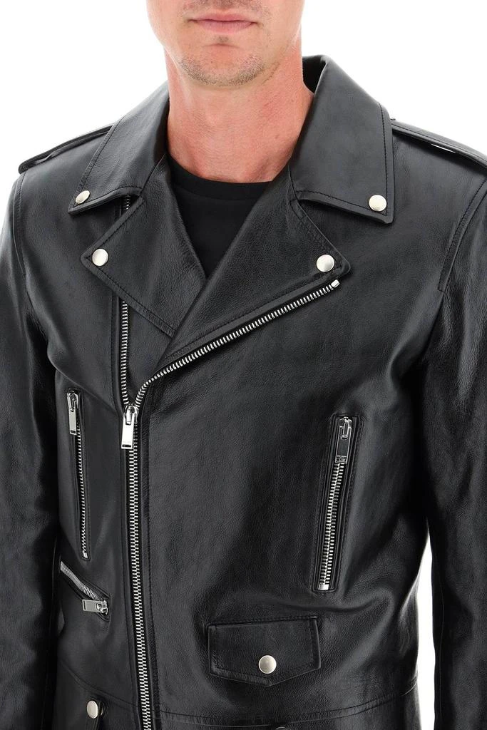 商品Yves Saint Laurent|LEATHER BIKER JACKET,价格¥25093,第5张图片详细描述