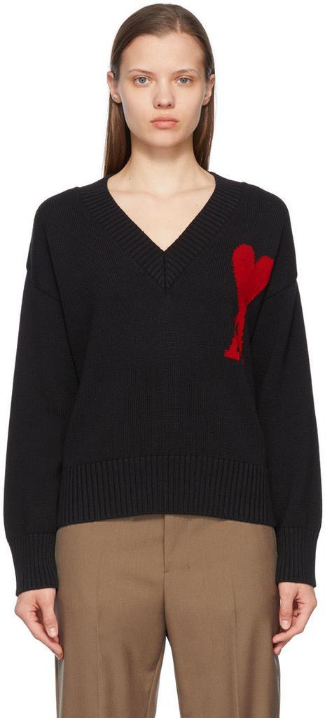 商品AMI|Black Ami De Cœur Sweater,价格¥3769,第1张图片