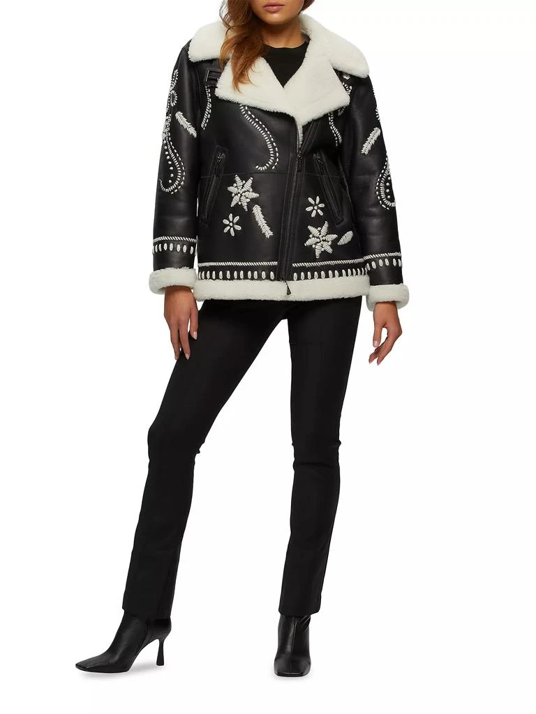 商品Gorski|Select Shearling Lamb Zip Jacket with Wool Embroidery,价格¥14468,第5张图片详细描述