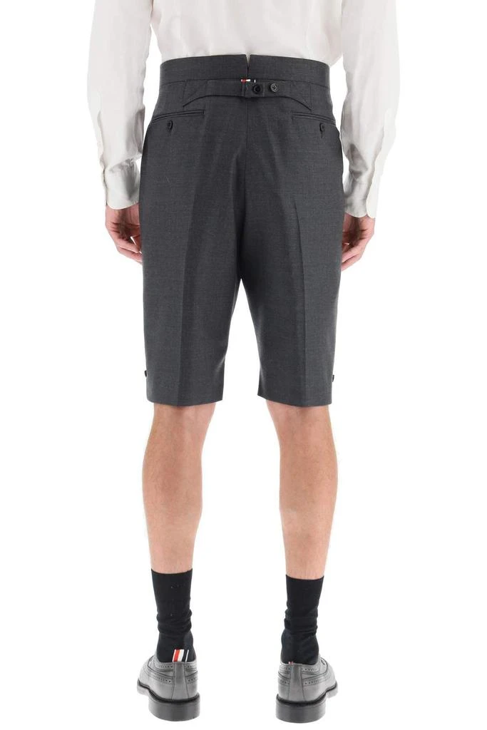 商品Thom Browne|Thom browne classic backstrap shorts in super 120's wool,价格¥5091,第3张图片详细描述