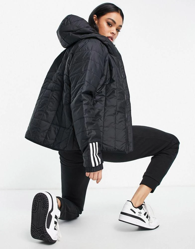 商品Adidas|adidas Outdoor Itavic hooded light puffer jacket in black,价格¥824,第2张图片详细描述