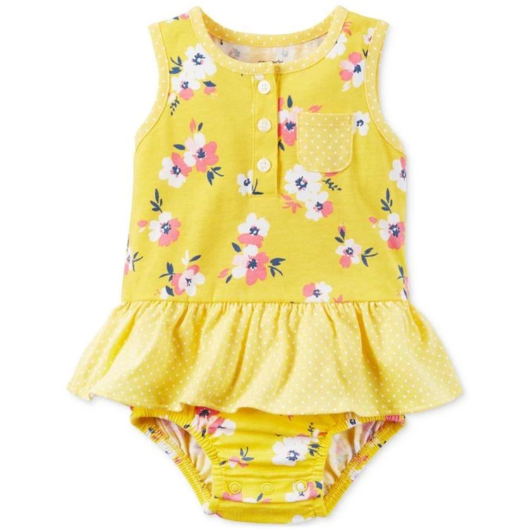 商品Carter's|Cotton Floral-Print Skirted Sunsuit, Baby Girls (0-24 months),价格¥51,第2张图片详细描述